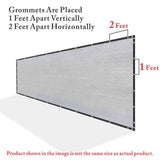 COLOURTREE 5 ft. x 104 ft. Grey Privacy Fence Screen HDPE Mesh Windscreen with Reinforced Grommets for Garden Fence (Custom Size)
