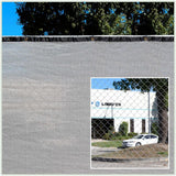 COLOURTREE 5 ft. x 104 ft. Grey Privacy Fence Screen HDPE Mesh Windscreen with Reinforced Grommets for Garden Fence (Custom Size)