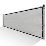 COLOURTREE 6 ft. x 8 ft. Grey Privacy Fence Screen HDPE Mesh Windscreen with Reinforced Grommets for Garden Fence (Custom Size)