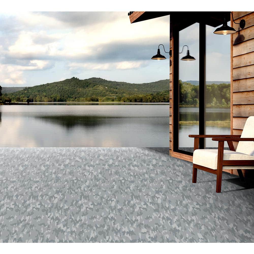 Dec-Tec 74 in. x 15 ft. DIY 60mil Camouflage Gray