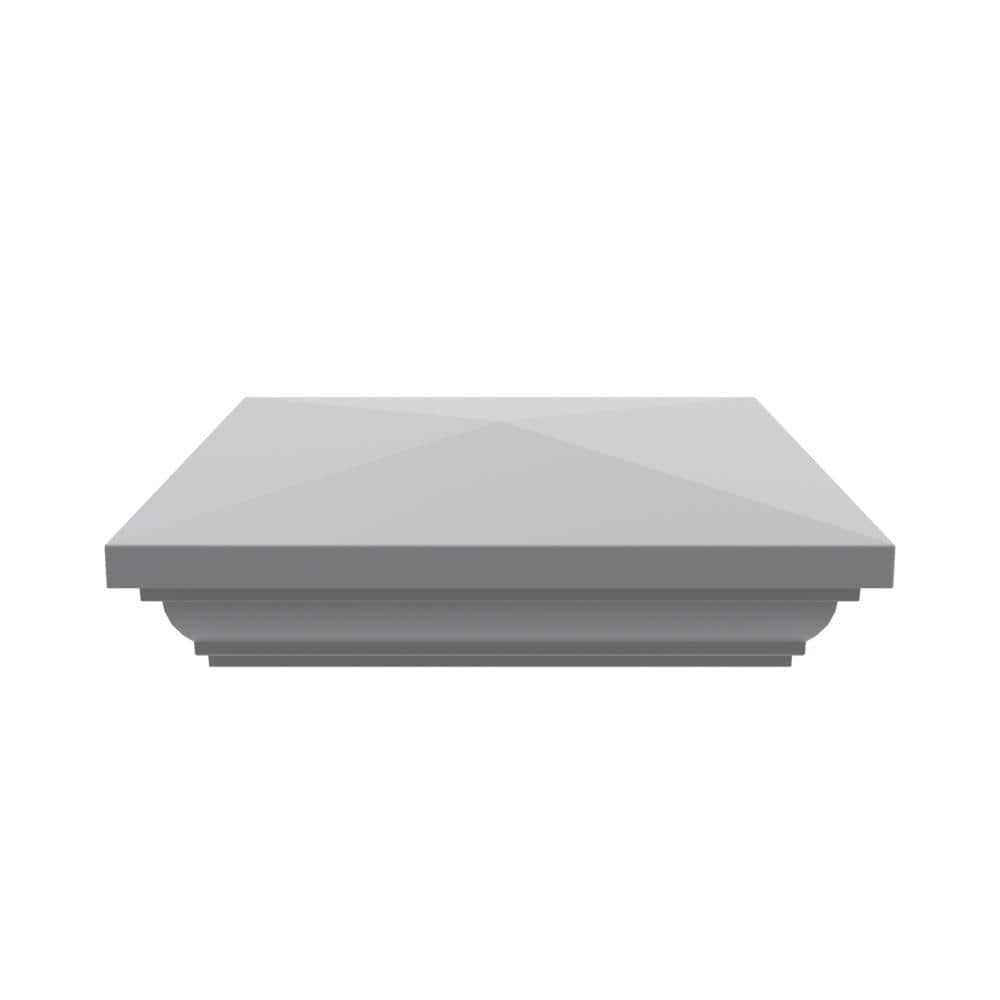 5 in. x 5 in. Gray Vinyl Fence New England Post Top