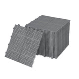 1 ft. x 1 ft. Waterproof Interlocking Deck Tiles All Weather Anti-Slip in Gray (12-Pieces)