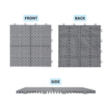 1 ft. x 1 ft. Waterproof Interlocking Deck Tiles All Weather Anti-Slip in Gray (12-Pieces)