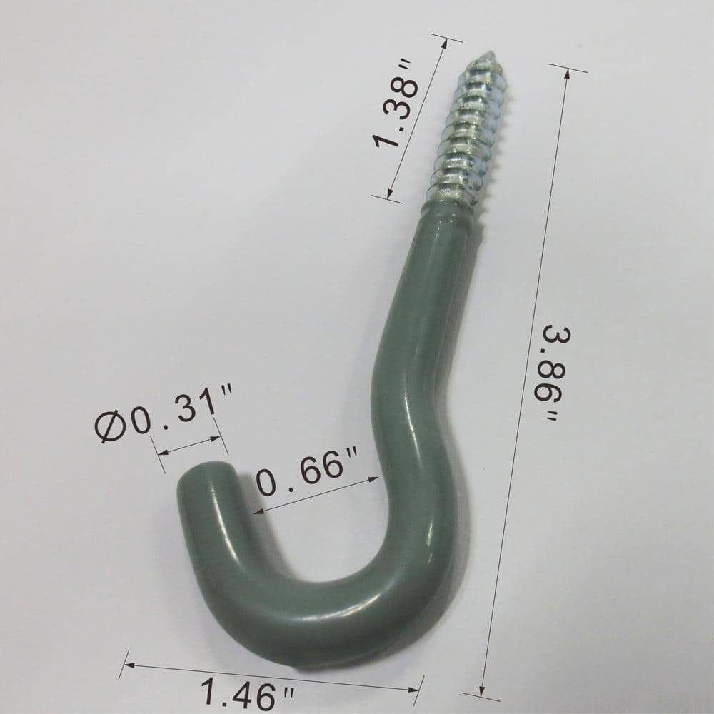 Everbilt 3-3/4 in. Vinyl-Coated Steel Screw-In Plant Hook, 30 lb Capacity