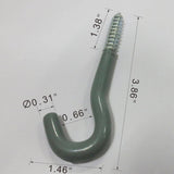 Everbilt 3-3/4 in. Vinyl-Coated Steel Screw-In Plant Hook, 30 lb Capacity
