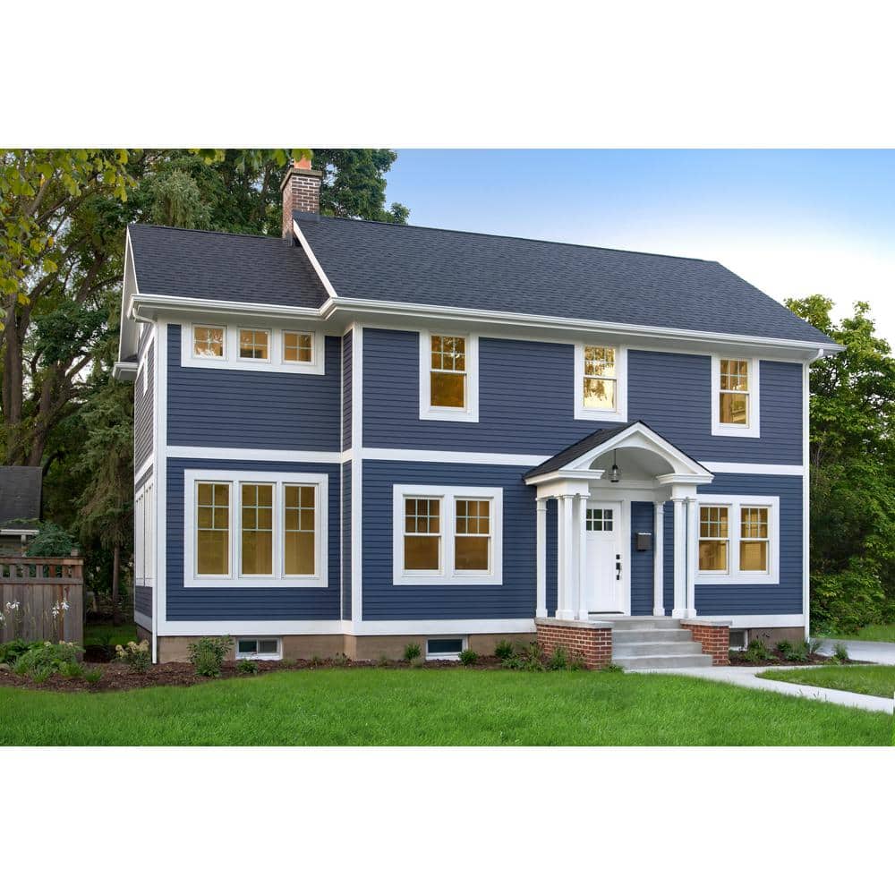 James Hardie 5/16" x 8-1/4" x 12' HardiePlank Smooth Lap Siding, HZ10, Grey Slate