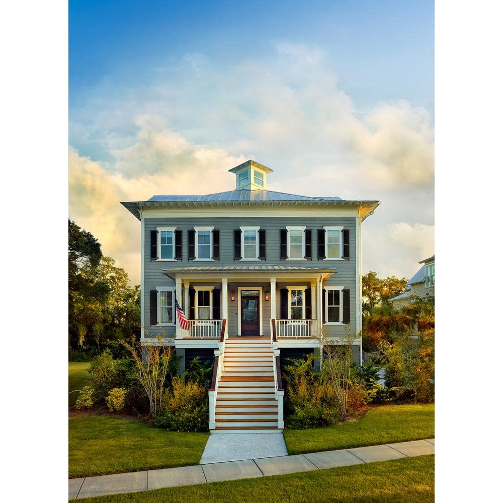 James Hardie 5/16" x 8-1/4" x 12' HardiePlank Smooth Lap Siding, HZ10, Grey Slate