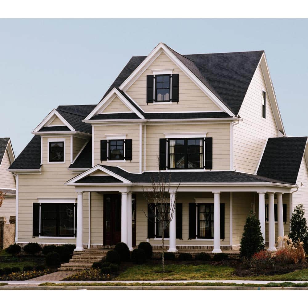 James Hardie 5/16" x 8-1/4" x 12' HardiePlank Smooth Lap Siding, HZ10, Grey Slate