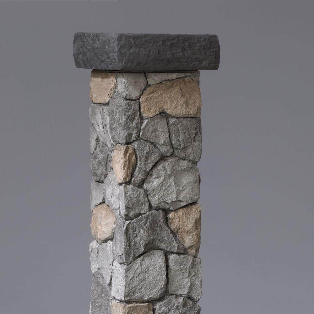 ProWood 8-1/4 in. x 8-1/4 in. x 4-1/2 ft. Gray Composite Fieldstone Fence Postcover
