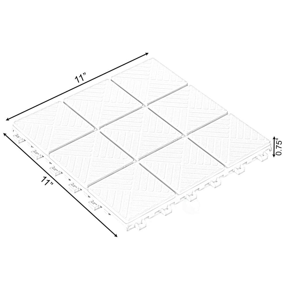 Gardenised Gray Plastic Interlocking Garden Path Tiles Outdoor Flooring Decorative Floor Grass Paver (Pack of 5)