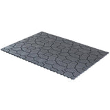 Gardenised Gray Plastic Garden Path Track Interlocking Stone Look Design Pathway Tile Floor Paver (Pack of 4)