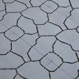 Gardenised Gray Plastic Garden Path Track Interlocking Stone Look Design Pathway Tile Floor Paver (Pack of 4)