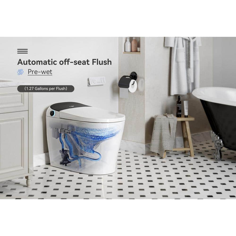 HOROW T03 Family Smart Bidet Toilet with Auto Flush and Warm Air Dryer - 1.27 GPF