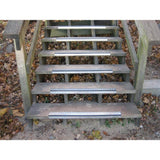 Handi Treads HandiTreads . 1 in. x 30 in. x 2.75 in. Gray Silver Bullnose No return Aluminum Nosing Tread kit with 9 Screws