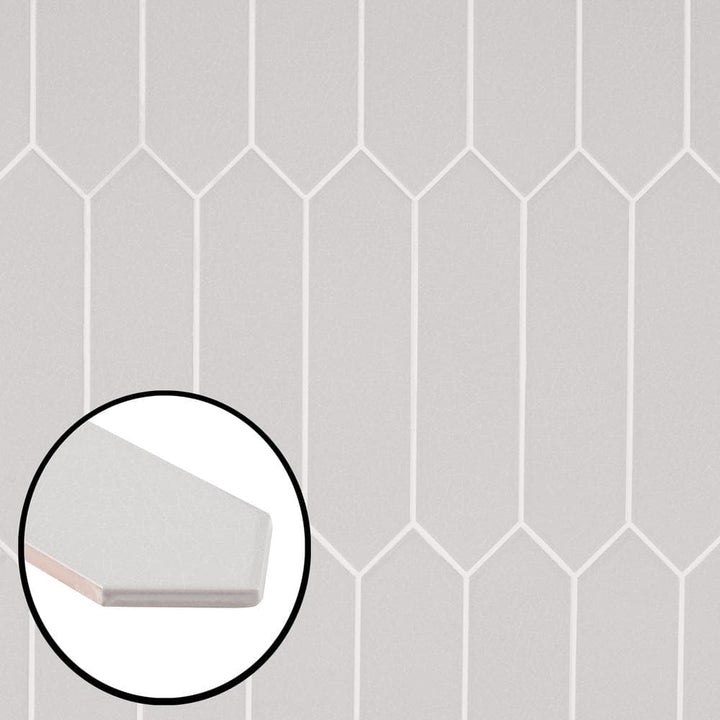 Saloni Gray 2.95 in. x 11.81 in. Polished Picket Ceramic Wall Tile (5.91 sq. ft./Case) by Ivy Hill Tile