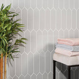 Saloni Gray 2.95 in. x 11.81 in. Polished Picket Ceramic Wall Tile (5.91 sq. ft./Case) by Ivy Hill Tile