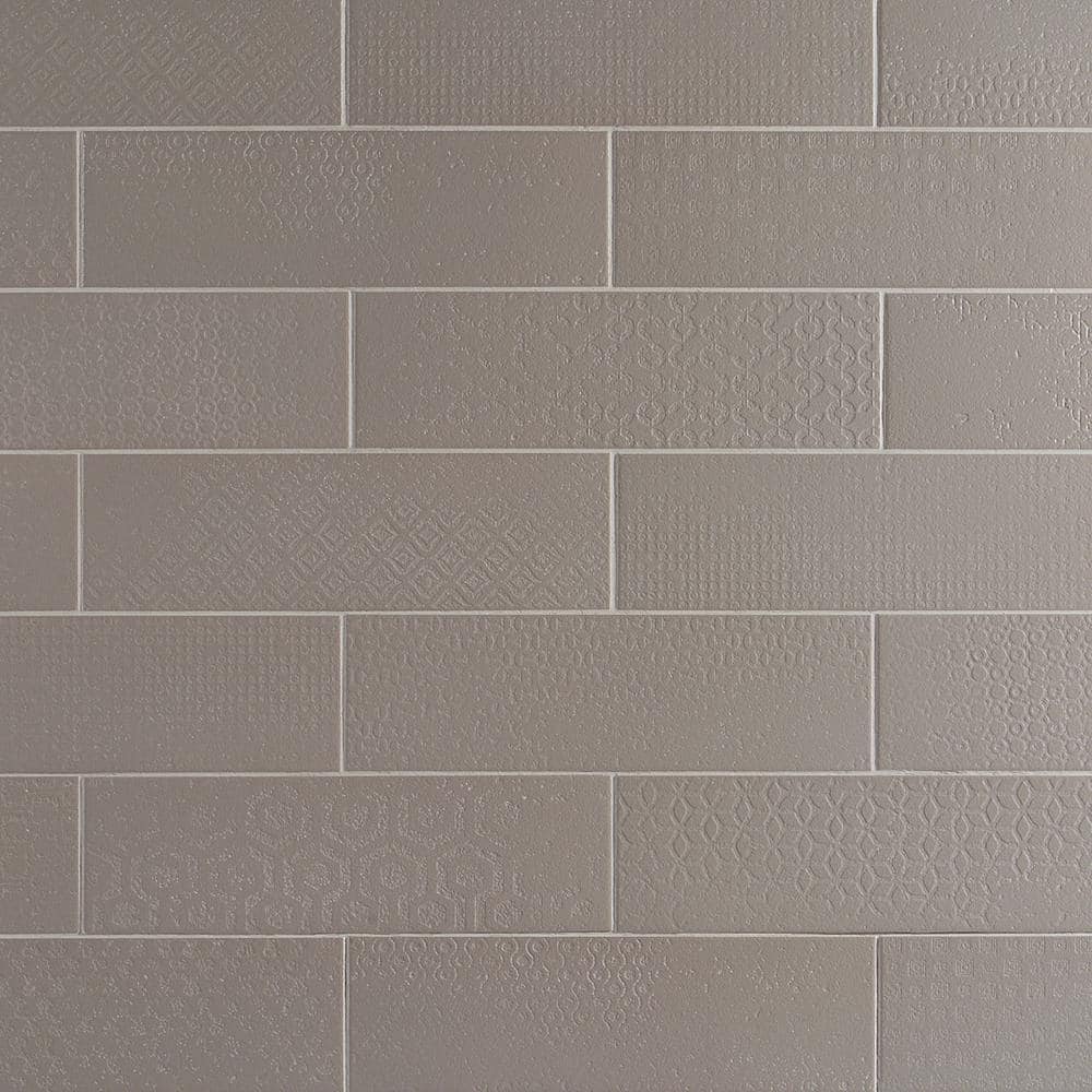 Harper 4 in. x 12 in. Gray Matte Porcelain Subway Floor and Wall Tile (30 pieces / 8.72 sq. ft. / box)