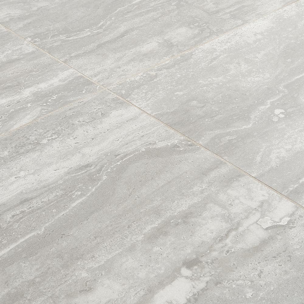 Essential Travertine Black 23.50 in. x 47.08 in. Porcelain Floor and Wall Tile (15.49 sq. ft./Case)