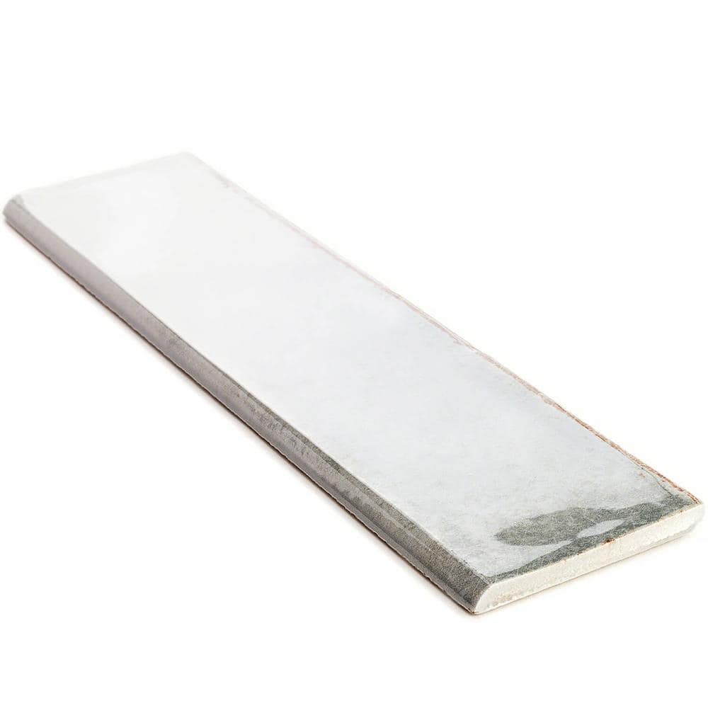 Ivy Hill Tile Moze Gray 3 in. x 12 in. Ceramic Bullnose Trim Wall Tile
