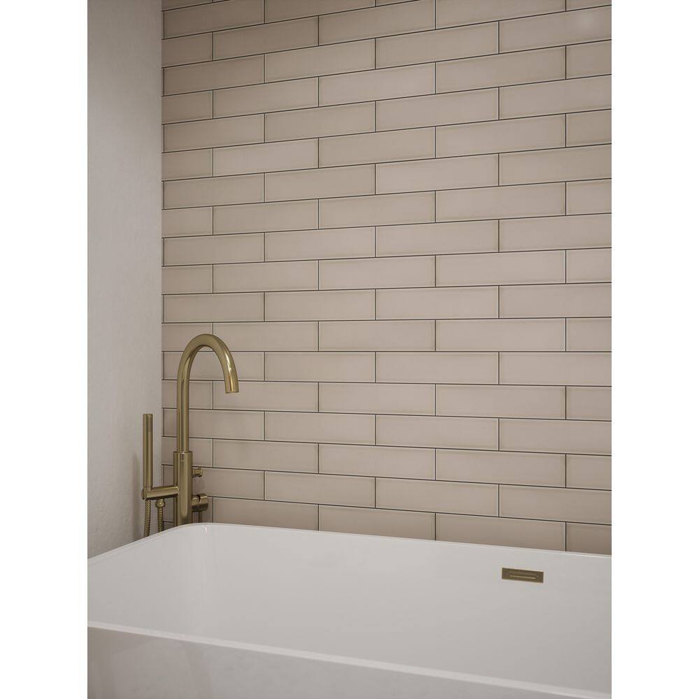 Jeffrey Court Weather Grey 3 in. x 12 in. Glossy Ceramic Wall Tile (16.5 sq. ft. / Case)