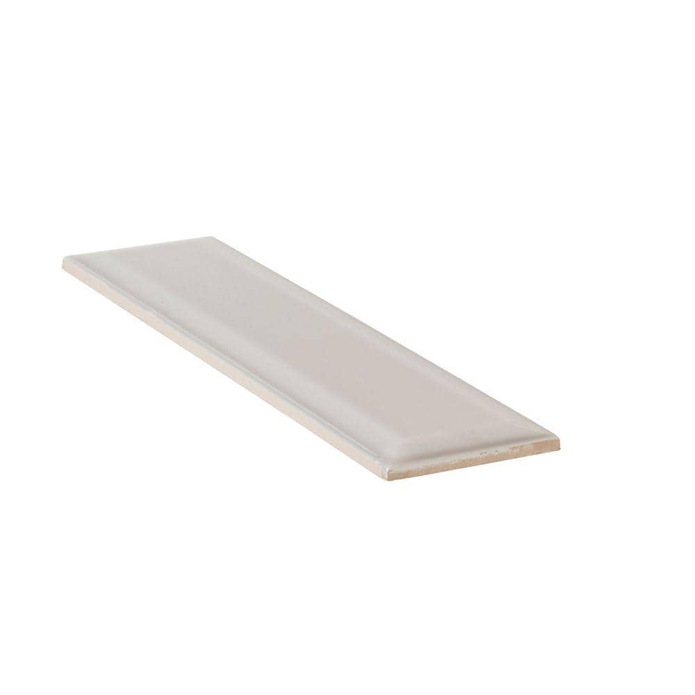 Jeffrey Court Weather Grey Bevel 3 in. x 12 in. Glossy Ceramic Wall Tile (12.5 sq. ft. / case)