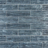 Jeffrey Court Abalone Gray 3 in. x 12 in. Glossy Glass Wall Tile (1 sq. ft. / Pack)