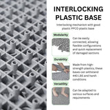 LIVIZA 1 ft. x 1 ft. Anti-Slip Plastic Deck Tile in Gray (12-Piece), Pebble Stone Pattern