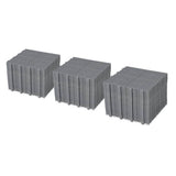 LIVIZA 1 ft. x 1 ft. Anti-Slip Plastic Deck Tile in Gray (60-Piece), Rosette Pattern