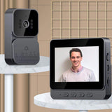 Lukyamzn 4.3 in. Wireless Hardwired IPS Color Screen Digital Doorbell Camera 1080P IR Video Intercom with Night Vision in Gray