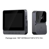 Lukyamzn 4.3 in. Wireless Hardwired IPS Color Screen Digital Doorbell Camera 1080P IR Video Intercom with Night Vision in Gray