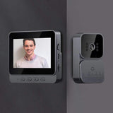 Lukyamzn 4.3 in. Wireless Hardwired IPS Color Screen Digital Doorbell Camera 1080P IR Video Intercom with Night Vision in Gray