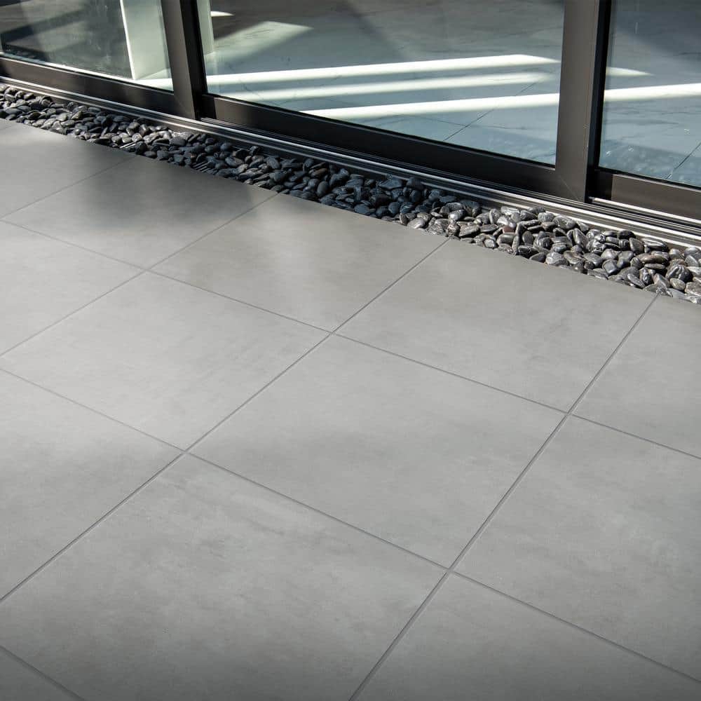 Corso Italia Urban Gray 24 in. x 24 in. x 0.75 Concrete Look Porcelain Paver (Case of 2)