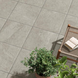 Slate Gray 24 in. x 24 in. x 3/4 in. Stone-Look Porcelain Paver (Case of 2)
