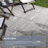 Corso Italia Alpe Gray 24 in. x 24 in. x 0.75 in. Quartzite Stone Look Porcelain Paver