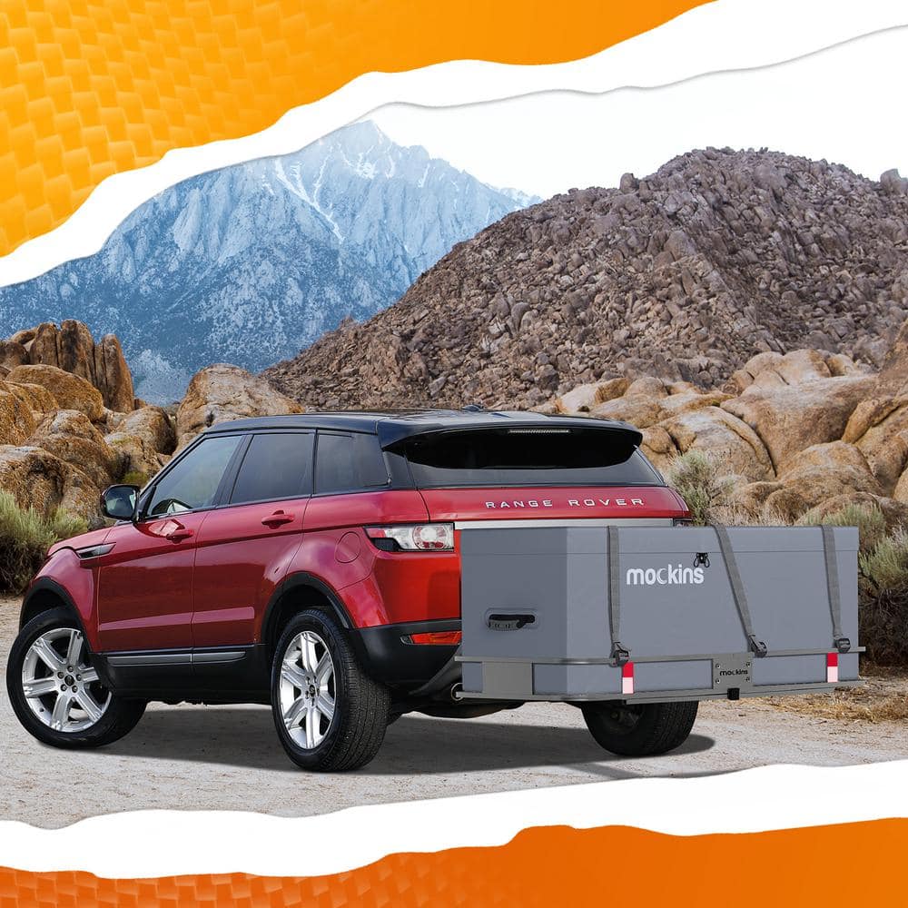 Mockins 57 in. x 24 in. x 19 in. Gray Waterproof Cargo Carrier Bag - 16 cu. ft. of Dry Storage Space, 500 lbs. Capacity