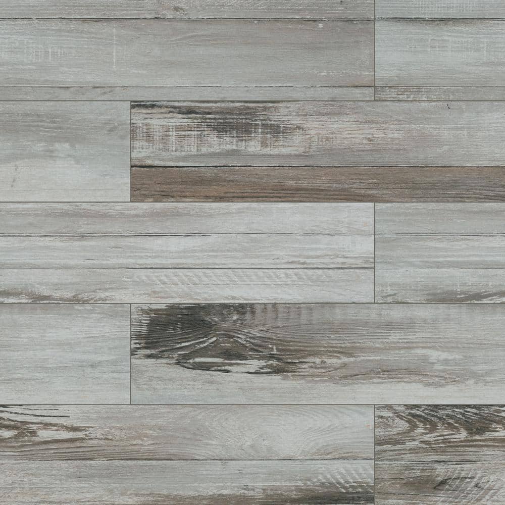 MSI Duttonwood Ash 7 in. x 20 in. Glazed Ceramic Floor and Wall Tile, Wood-Look, Matte (14.58 sq. ft. per Case)