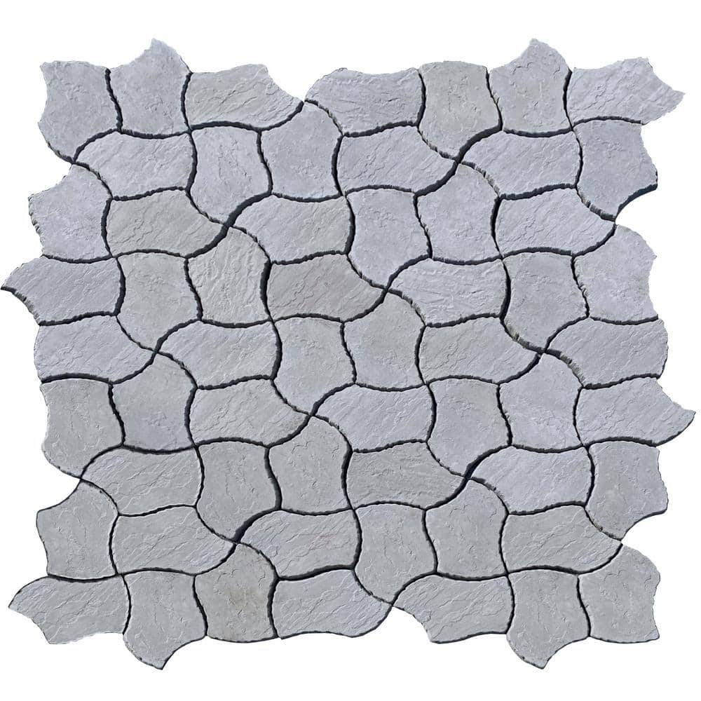 Nantucket Pavers Berkshire 13 in. x 19 in. Concrete Concrete Gray Irregular Paver Kit (60-Pieces per Pallet)