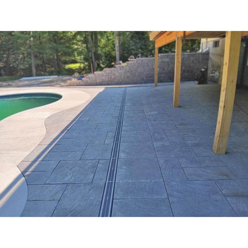 Nantucket Pavers Patio-on-a-Pallet 12in. x 24in. and 24in. x 24in. Concrete Gray Basketweave Yorkstone Paver (18 Pieces/48 Sq Ft.)