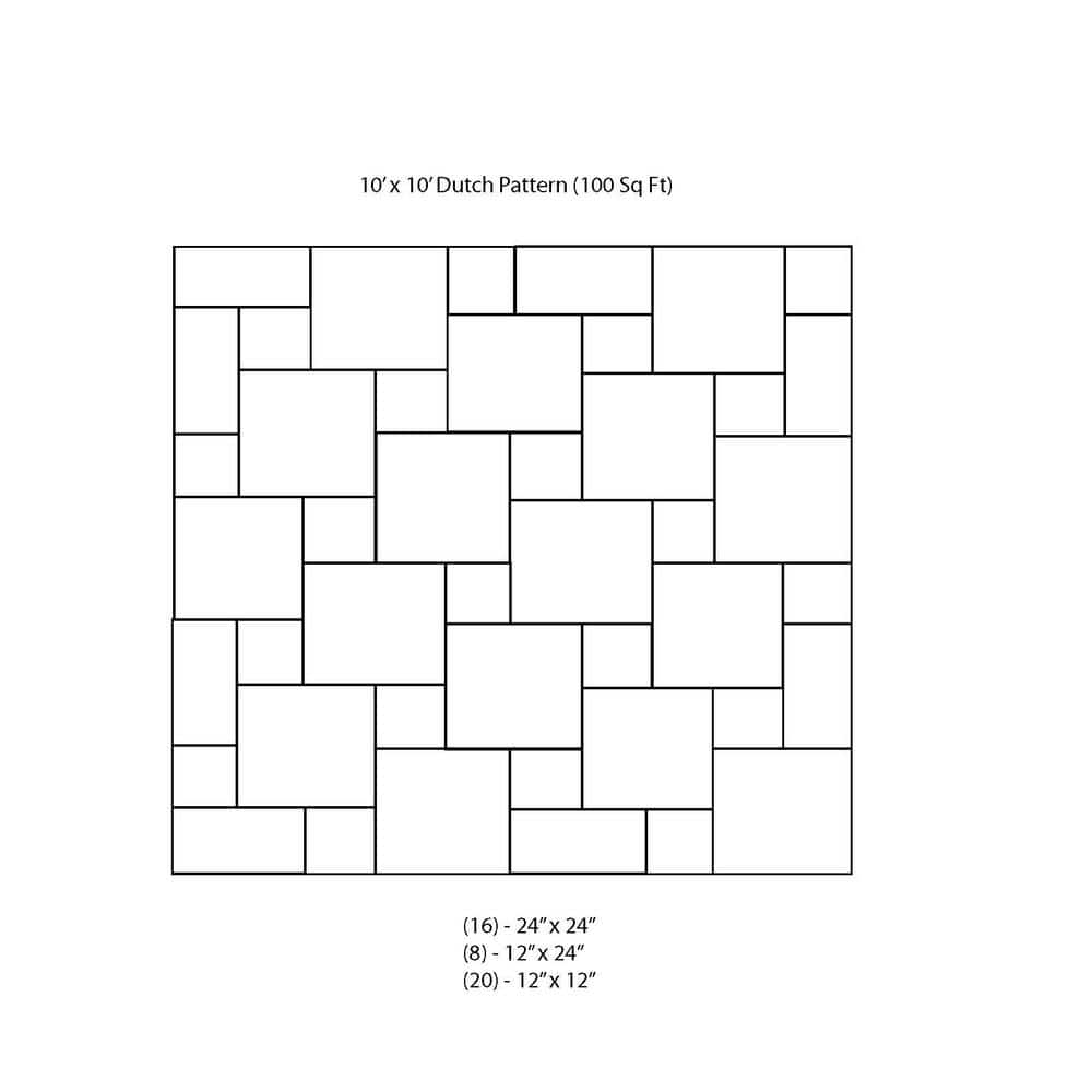 Nantucket Pavers Patio-on-a-pallet 10 ft. x 10 ft. Gray Dutch York-Stone Concrete Pavers (44 Pieces/100 Sq Ft)