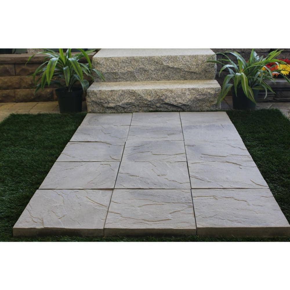 Nantucket Pavers Patio-on-a-Pallet 12 in. x 12 in. Concrete Gray Traditional Yorkstone Paver (100 Pieces/100 Sq Ft)