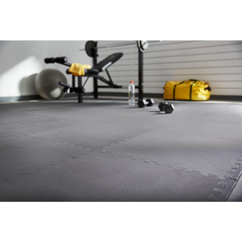 Norsk Gray 24 in. x 24 in. EVA Foam Solid Color Multi-Purpose Interlocking Tile (16-Tile)