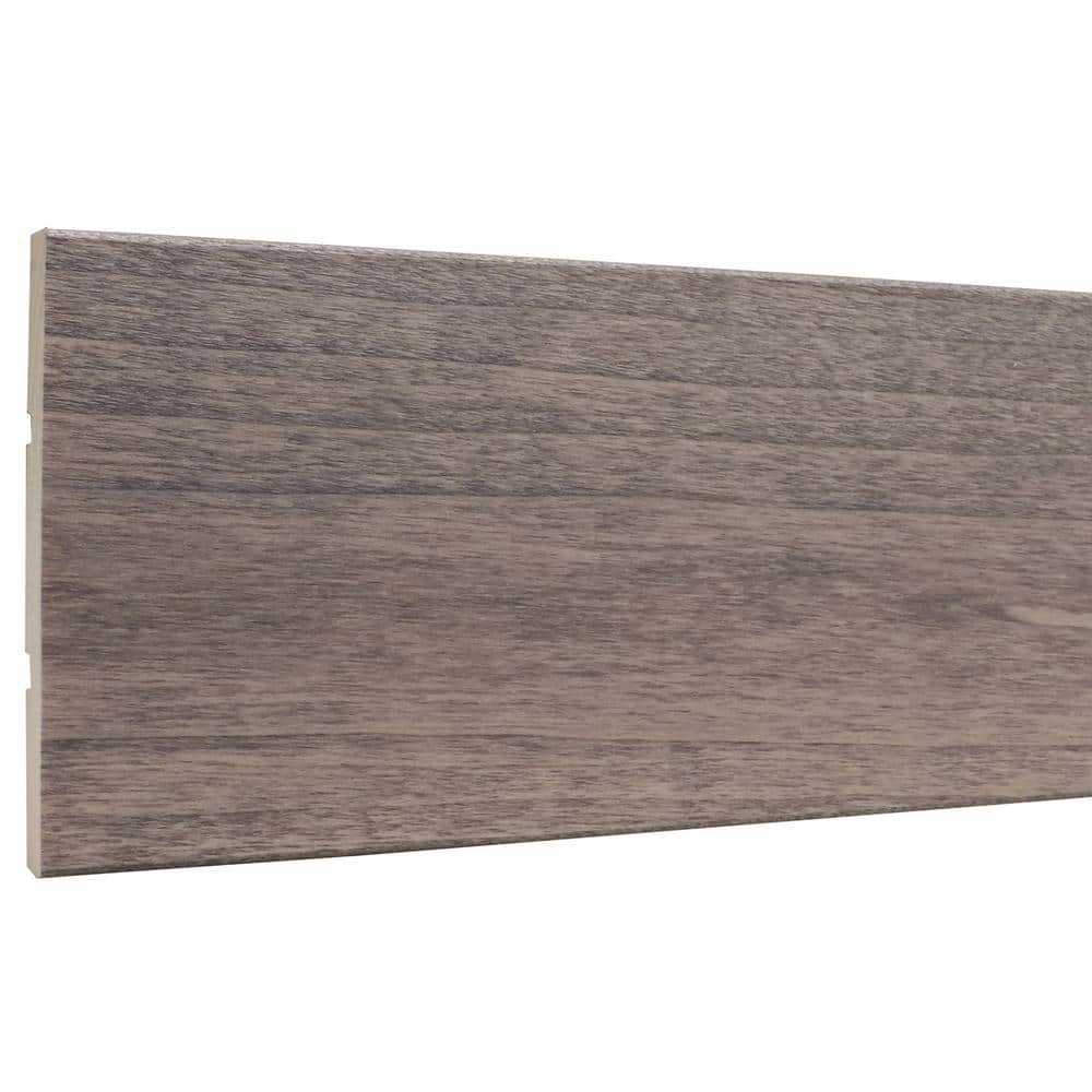 ORNAMENTAL 7/16 in. x 3-1/2 in. x 96 in. Prestained Gray Wood Casing Moulding
