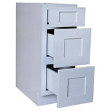 Plywell Ready to Assemble 33x34.5x24 in. Shaker Base Drawer with 1 Standard Drawer with 2 Deep Drawers in Gray