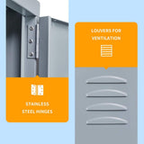 Mlezan 5-Tier Shelf Metal Locker for Employees Students Storage Cabinet Locker in Gray