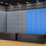 Mlezan 5-Tier Shelf Metal Locker for Employees Students Storage Cabinet Locker in Gray