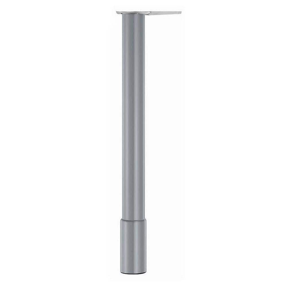 Richelieu 25-5/8 in. Gray Steel Round Adjustable Table Leg