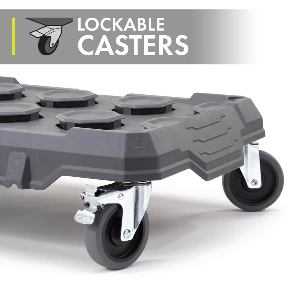 RYOBI LINK Modular Dolly Multi-Purpose Rolling Base with LINK 2-Drawer Tool Box and LINK 3-Drawer Tool Box