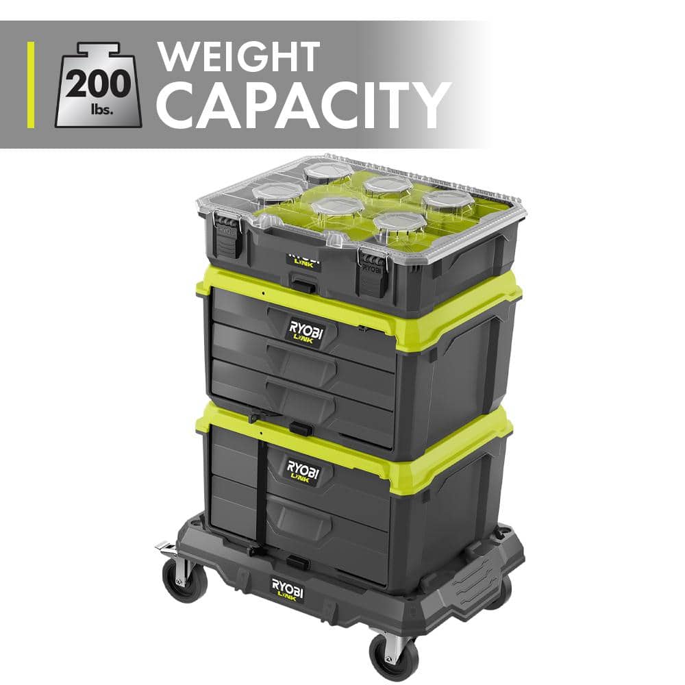 RYOBI LINK Rolling Base with LINK 3-Drawer Tool Box