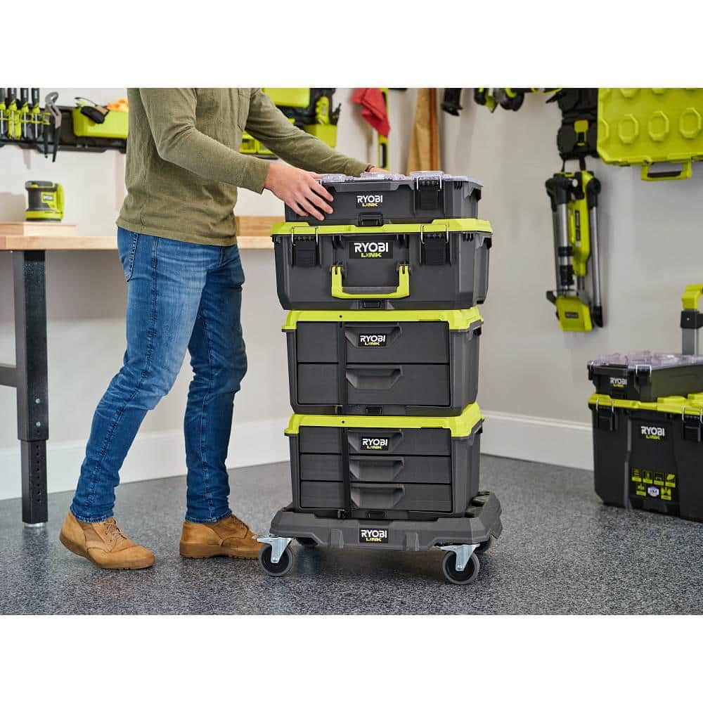 RYOBI LINK Rolling Base with LINK 3-Drawer Tool Box