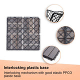 Siavonce 30-piece Interlocking Deck Tiles Checker Pattern, 12 in. x 12 in. Square Light Gray Acacia Hardwood Outdoor Flooring